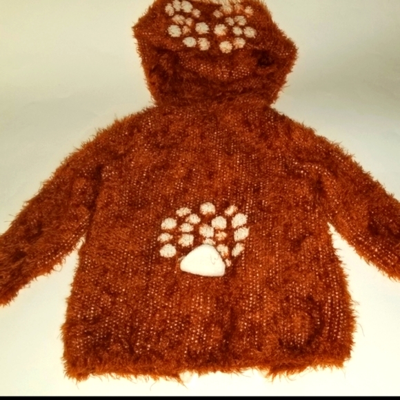 18M Fawn Deer Costume Layer Soft Bambi Cardigan Hoodie Jacket OshKosh Winter - Picture 6 of 7